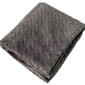 iMaylex Soft Wheat Pattern Flannel Fleece Throw Blanket for Bed Sofa 2 blankets